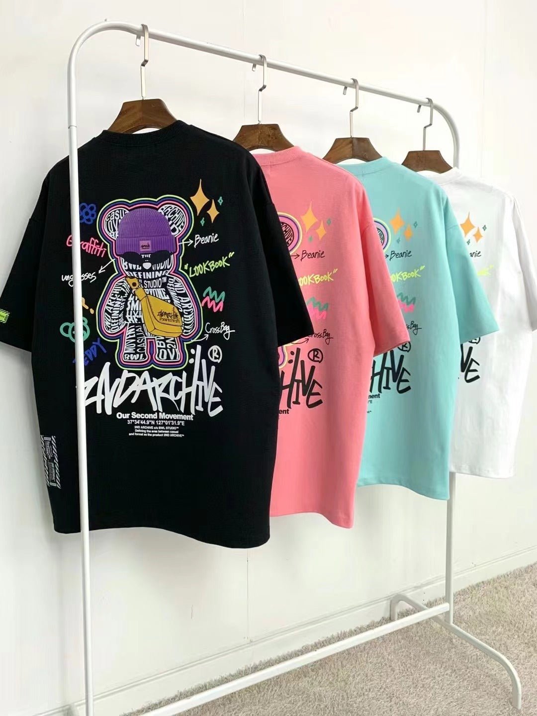 韓國直送🇰🇷 2ND ARCHIVE Graffiti Teddy Tee- 4 Color