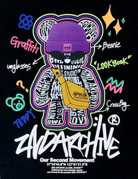 韓國直送🇰🇷 2ND ARCHIVE Graffiti Teddy Tee- 4 Color HLY & CHOCCICO