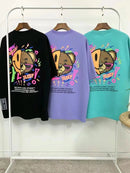 韓國直送🇰🇷 2ND ARCHIVE Half and half bear smile T-shirt -4 Color HLY & CHOCCICO