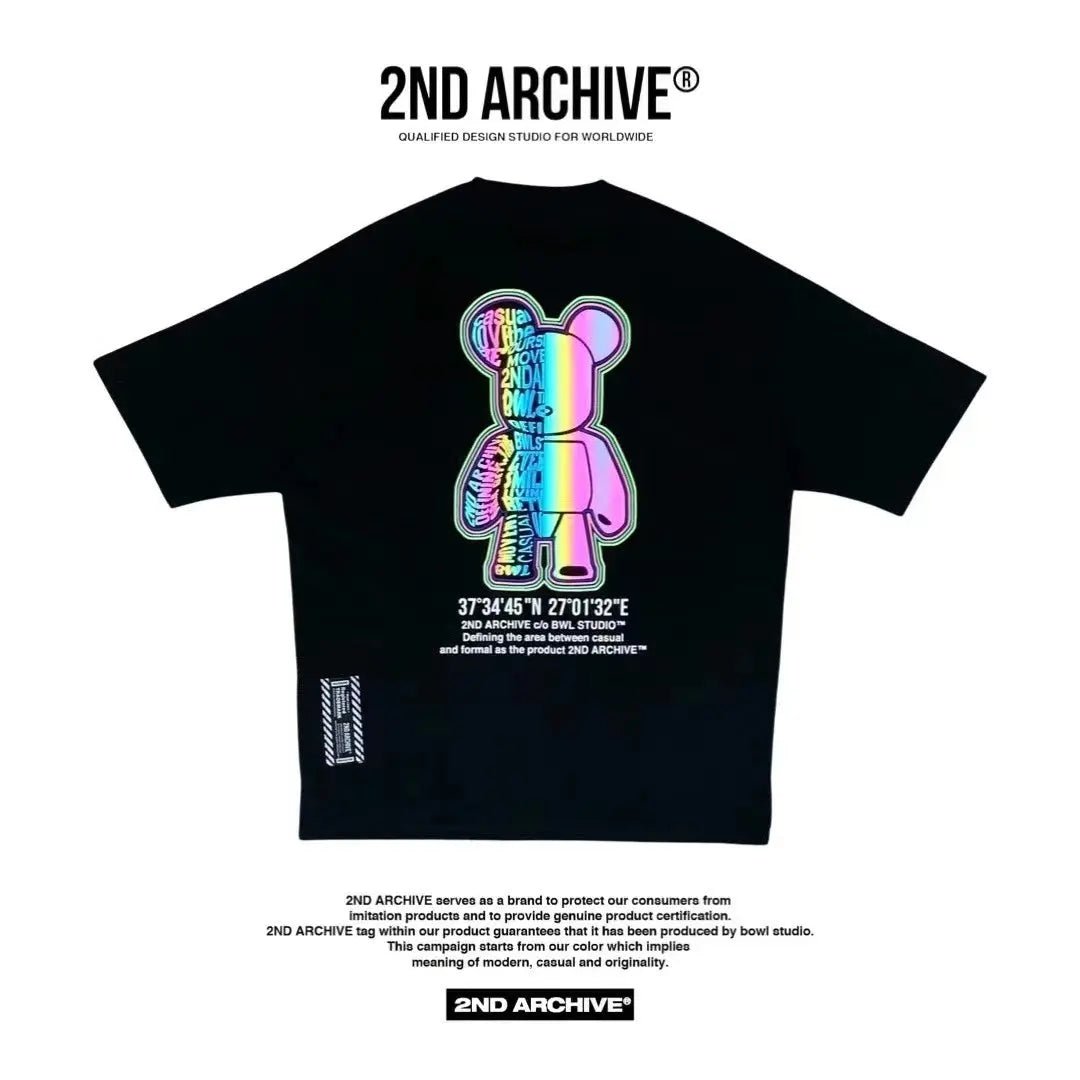 韓國直送🇰🇷 2ND ARCHIVE Half Bear  T-shirt - 4 Color HLY & CHOCCICO