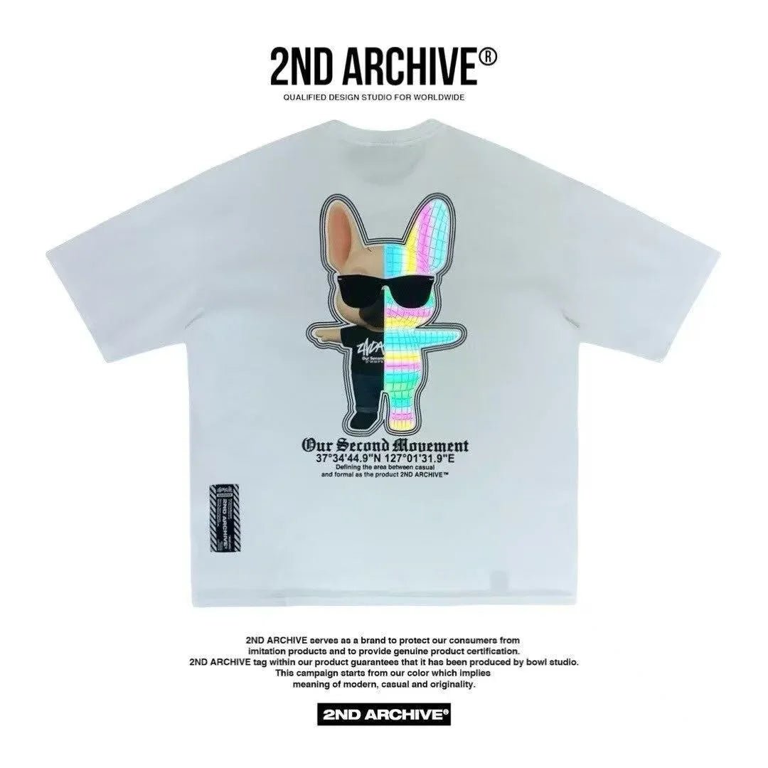 🇰🇷韓國直送🇰🇷 2ND ARCHIVE Half Buldog Scotch Short Tee - HLY &amp; CHOCCICO