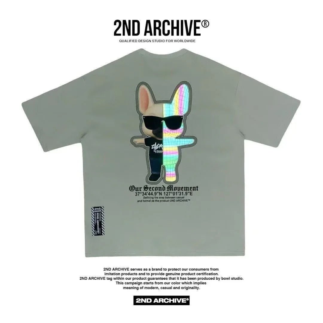 🇰🇷韓國直送🇰🇷 2ND ARCHIVE Half Buldog Scotch Short Tee - HLY &amp; CHOCCICO