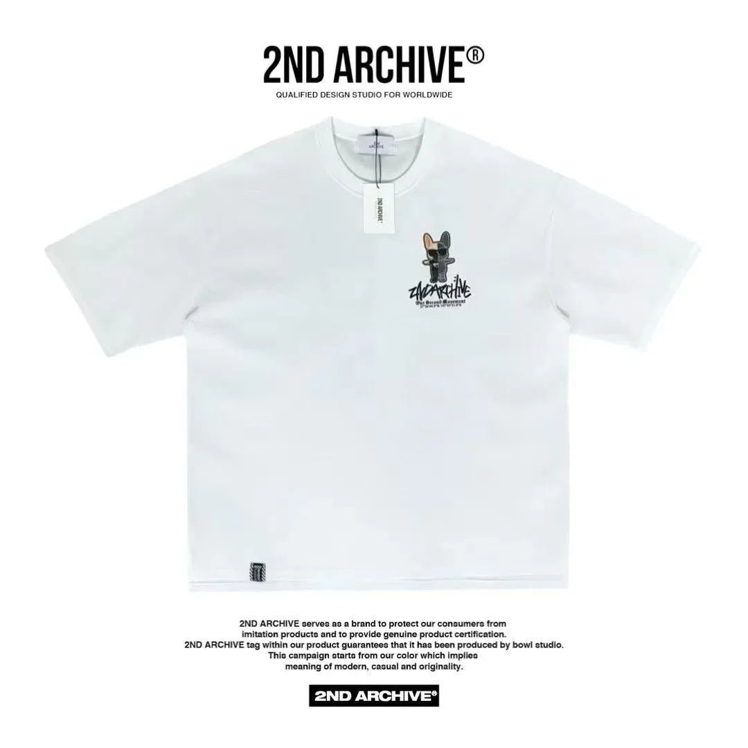 🇰🇷韓國直送🇰🇷 2ND ARCHIVE Half Buldog Scotch Short Tee - HLY &amp; CHOCCICO