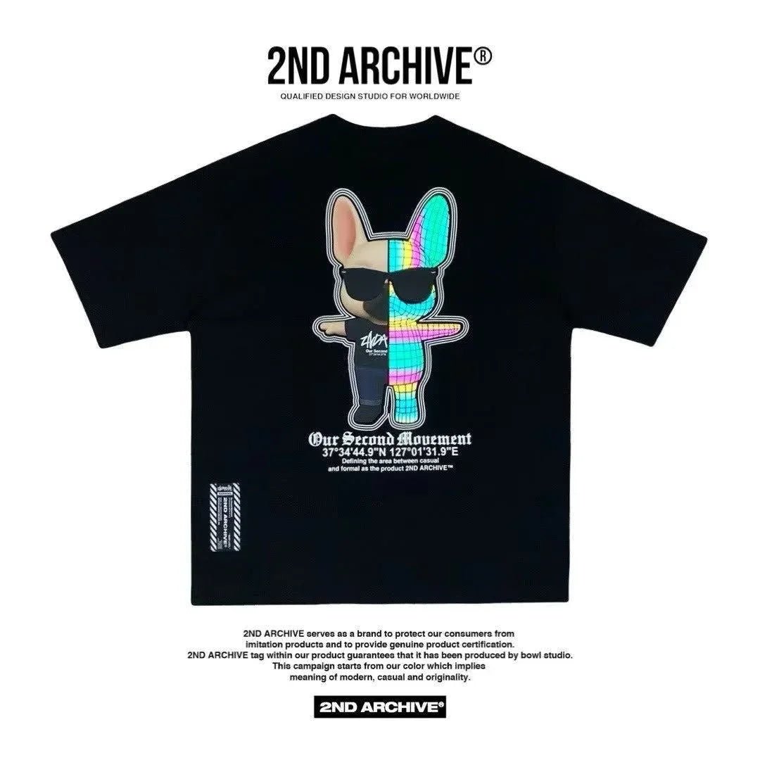 🇰🇷韓國直送🇰🇷 2ND ARCHIVE Half Buldog Scotch Short Tee - HLY &amp; CHOCCICO