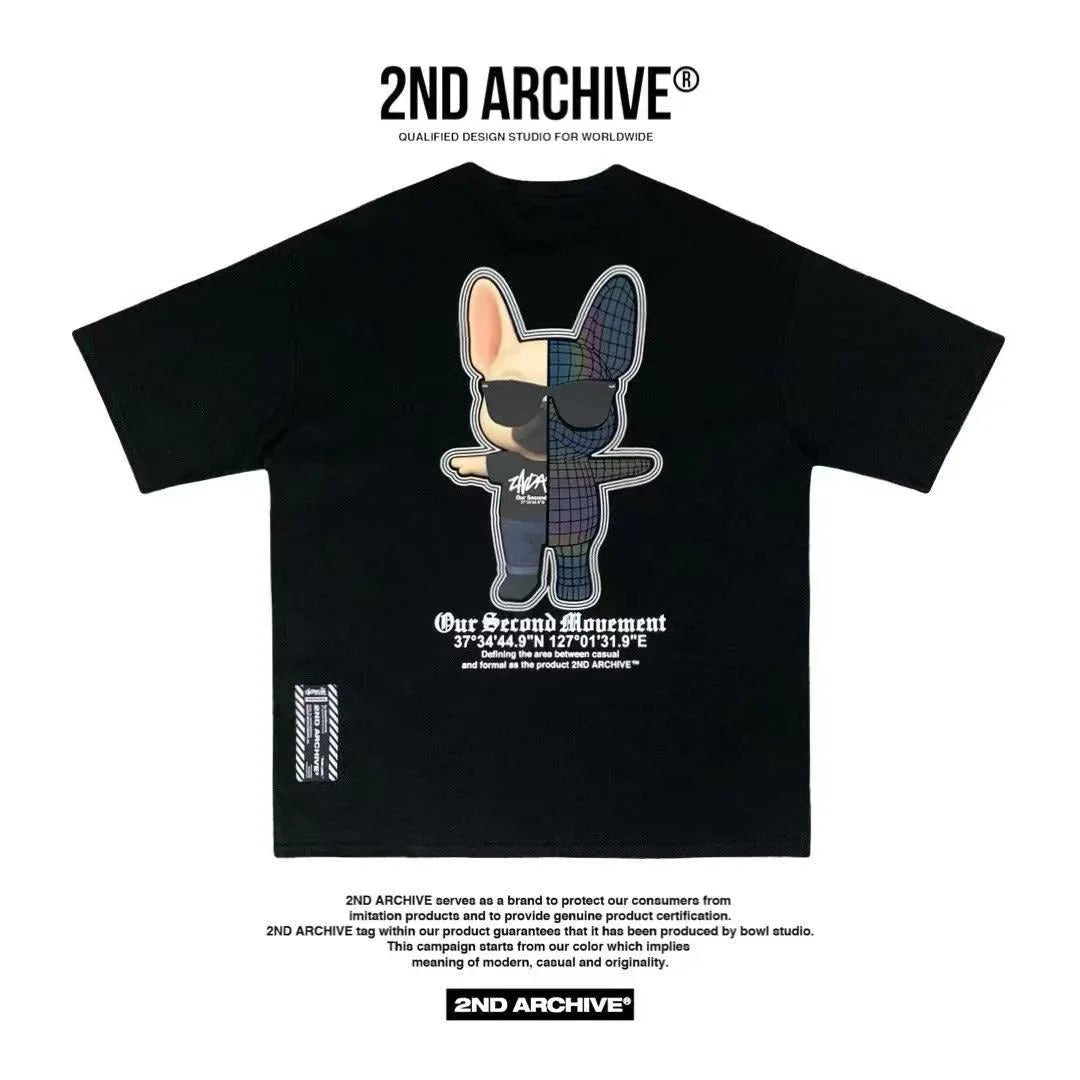 🇰🇷韓國直送🇰🇷 2ND ARCHIVE Half Buldog Scotch Short Tee - HLY &amp; CHOCCICO