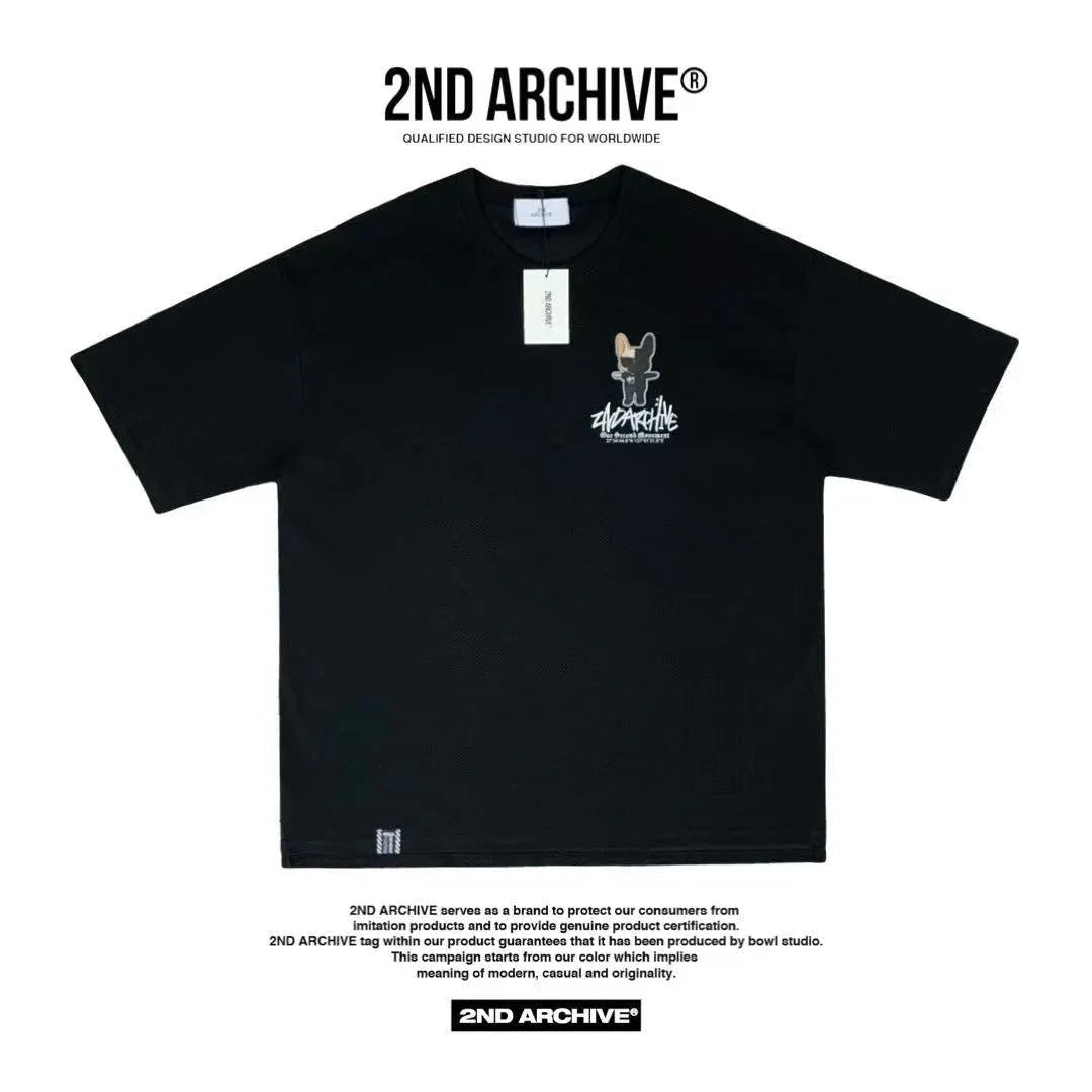 🇰🇷韓國直送🇰🇷 2ND ARCHIVE Half Buldog Scotch Short Tee - HLY &amp; CHOCCICO