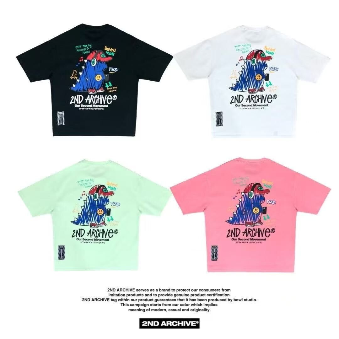 韓國直送 2ND ARCHIVE Headset Autograph Pen Dinosaur Tee - HLY & CHOCCICO