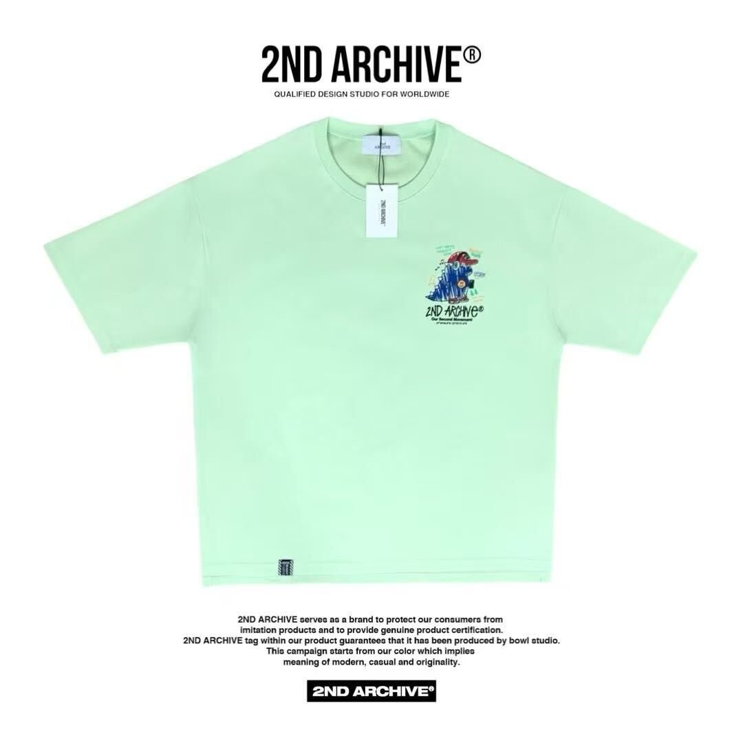 韓國直送 2ND ARCHIVE Headset Autograph Pen Dinosaur Tee - HLY & CHOCCICO