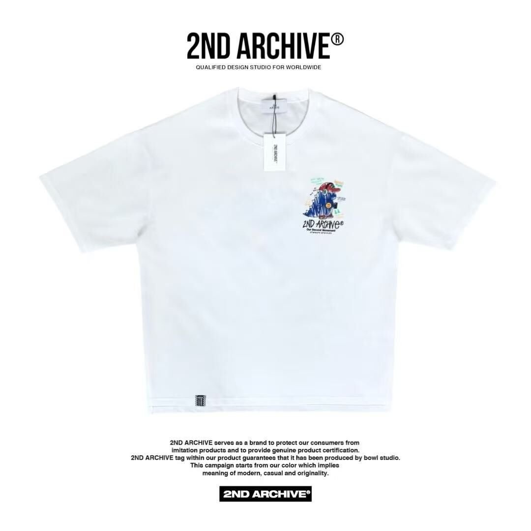 韓國直送 2ND ARCHIVE Headset Autograph Pen Dinosaur Tee - HLY & CHOCCICO