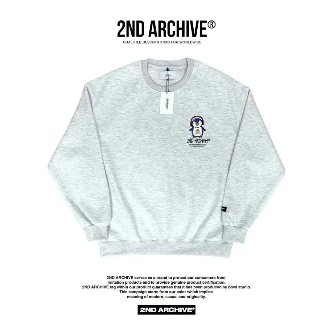韓國直送🇰🇷 2ND ARCHIVE Headset Penguin MTM Sweatshirt - HLY &amp; CHOCCICO