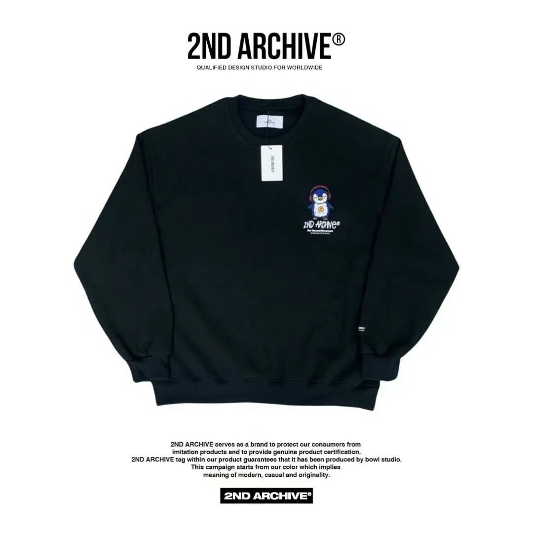 韓國直送🇰🇷 2ND ARCHIVE Headset Penguin MTM Sweatshirt - HLY & CHOCCICO