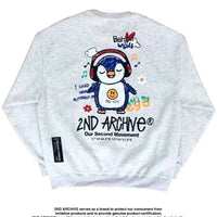 韓國直送🇰🇷 2ND ARCHIVE Headset Penguin MTM Sweatshirt - HLY & CHOCCICO