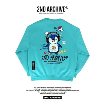 韓國直送🇰🇷 2ND ARCHIVE Headset Penguin MTM Sweatshirt - HLY &amp; CHOCCICO