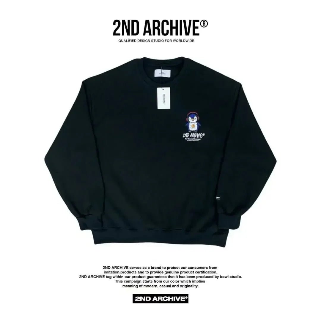 韓國直送🇰🇷 2ND ARCHIVE Headset Penguin MTM Sweatshirt - HLY &amp; CHOCCICO