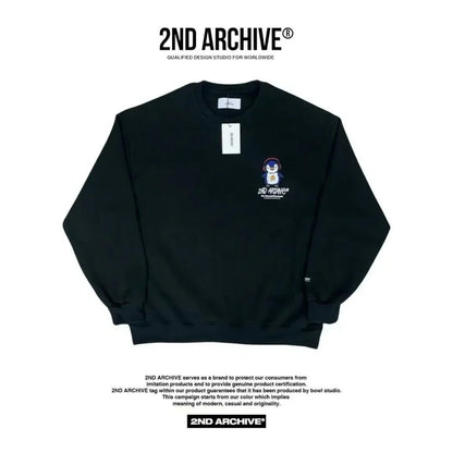 韓國直送🇰🇷 2ND ARCHIVE Headset Penguin MTM Sweatshirt - HLY &amp; CHOCCICO