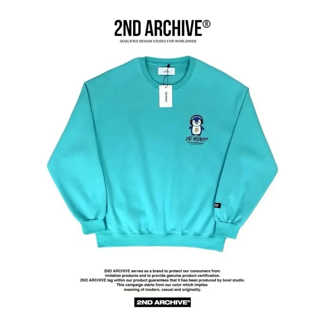韓國直送🇰🇷 2ND ARCHIVE Headset Penguin MTM Sweatshirt - HLY &amp; CHOCCICO