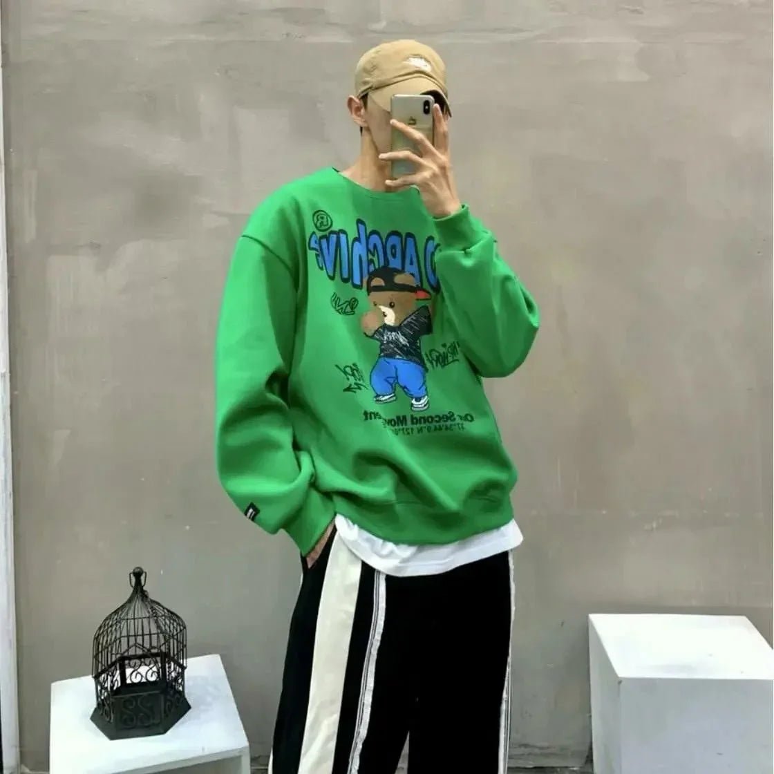 韓國直送🇰🇷 2ND ARCHIVE HipHop Bear Sweatshirt | 4 Color - HLY &amp; CHOCCICO