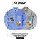 韓國直送 2ND ARCHIVE Label Patch Print Shirt - HLY & CHOCCICO
