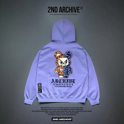 韓國直送2nd ARCHIVE Leopard Scotch Bear Hoodie - HLY &amp; CHOCCICO