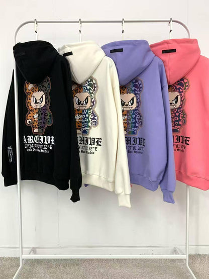 韓國直送2nd ARCHIVE Leopard Scotch Bear Hoodie - HLY &amp; CHOCCICO