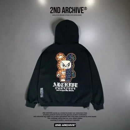 韓國直送2nd ARCHIVE Leopard Scotch Bear Hoodie - HLY &amp; CHOCCICO