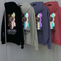 韓國直送2nd ARCHIVE Leopard Scotch Bear Hoodie - HLY & CHOCCICO