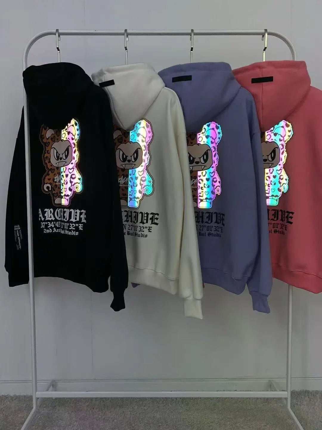 韓國直送2nd ARCHIVE Leopard Scotch Bear Hoodie - HLY &amp; CHOCCICO