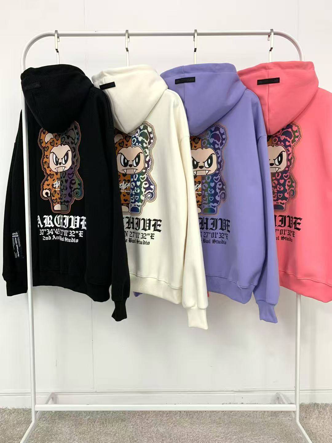 韓國直送2nd ARCHIVE Leopard Scotch Bear Hoodie - HLY & CHOCCICO