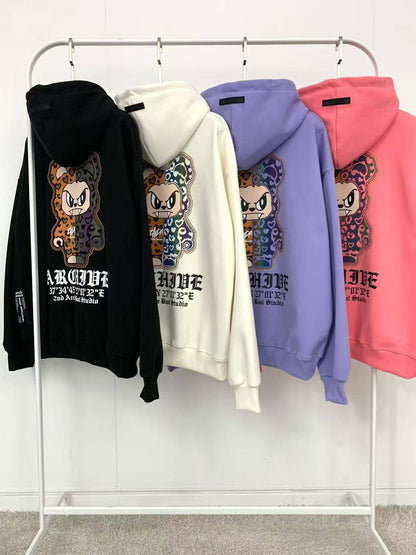 韓國直送2nd ARCHIVE Leopard Scotch Bear Hoodie - HLY &amp; CHOCCICO