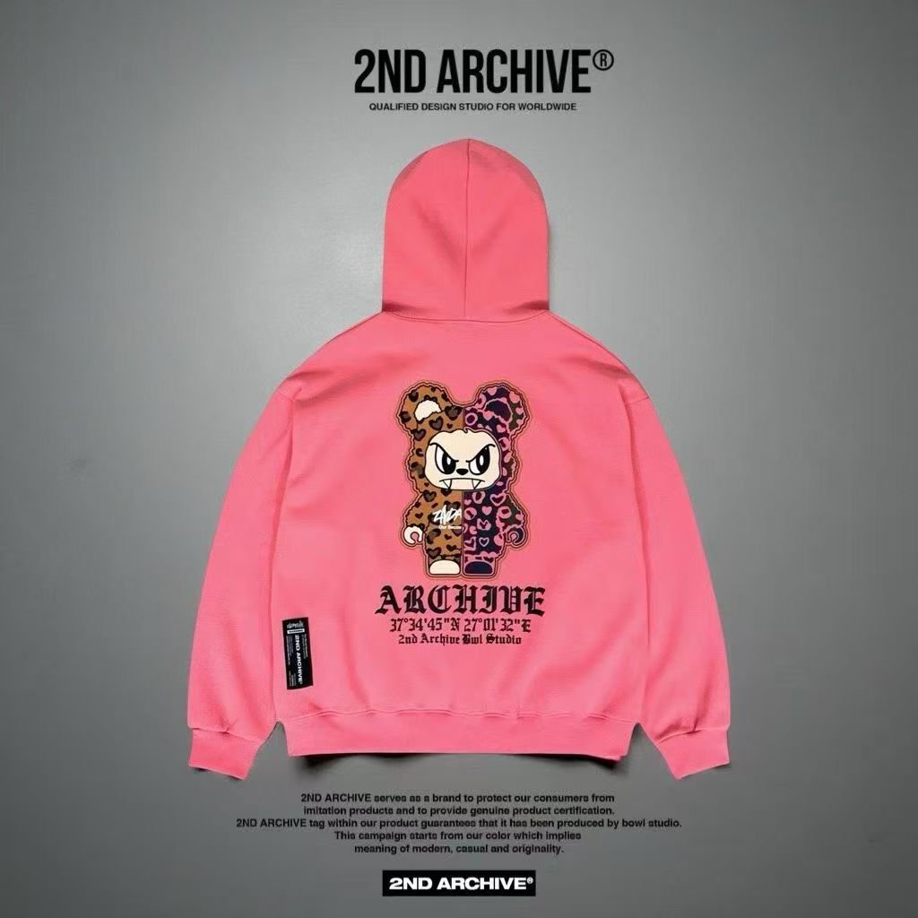 韓國直送2nd ARCHIVE Leopard Scotch Bear Hoodie - HLY & CHOCCICO