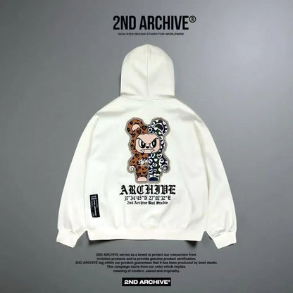 韓國直送2nd ARCHIVE Leopard Scotch Bear Hoodie - HLY &amp; CHOCCICO