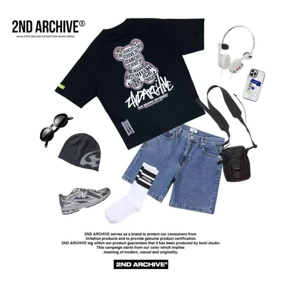 韓國直送🇰🇷 2ND ARCHIVE Lettering 3M Bear T-shirt - 3 Color