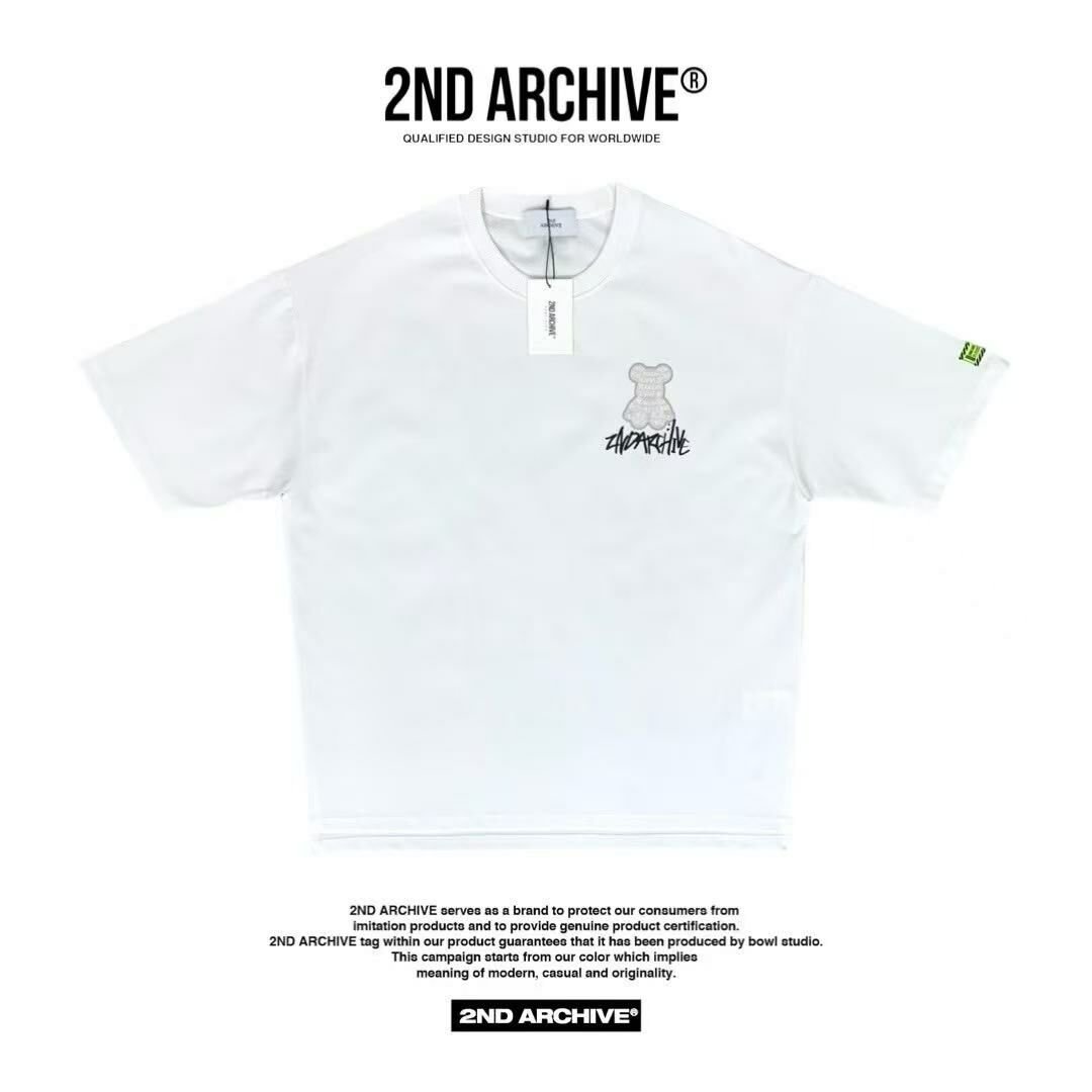 韓國直送🇰🇷 2ND ARCHIVE Lettering 3M Bear T-shirt - 3 Color - HLY & CHOCCICO