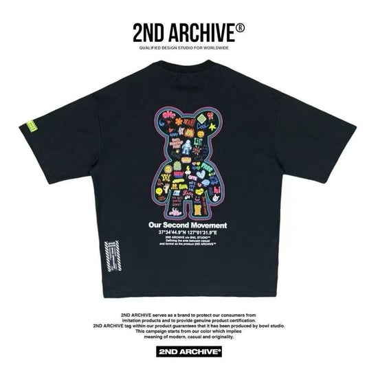 韓國直送 2ND ARCHIVE Life  Bear  T-shirt - 4 Color