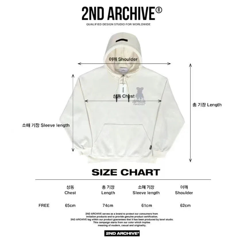 韓國直送🇰🇷 2ND ARCHIVE Lightning Checkered Bear Hoodies - HLY &amp; CHOCCICO
