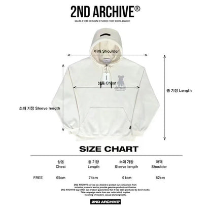 韓國直送🇰🇷 2ND ARCHIVE Lightning Checkered Bear Hoodies - HLY &amp; CHOCCICO