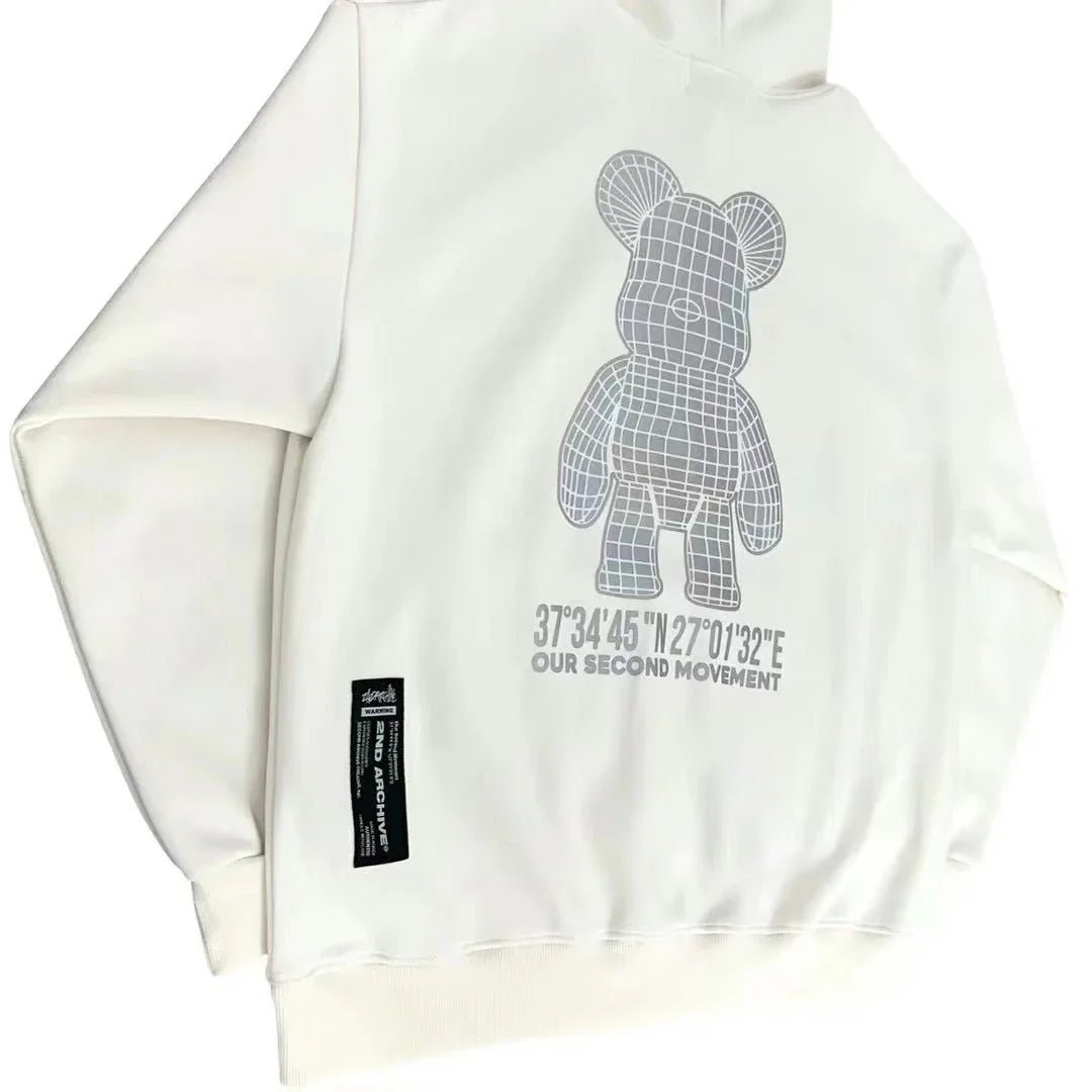 韓國直送🇰🇷 2ND ARCHIVE Lightning Checkered Bear Hoodies - HLY &amp; CHOCCICO