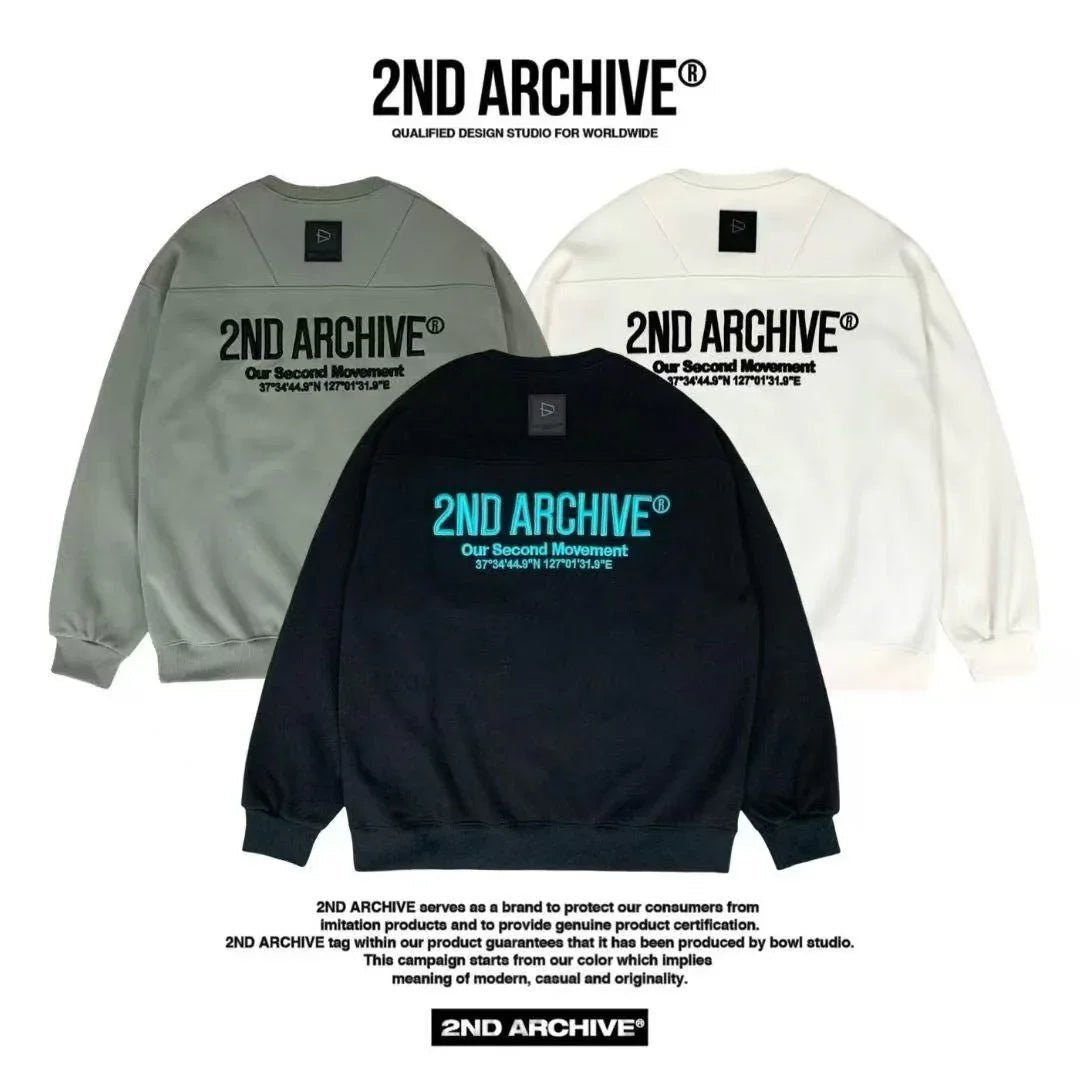 韓國直送🇰🇷 2ND ARCHIVE Logo Embroidered Sweatshirt - HLY &amp; CHOCCICO
