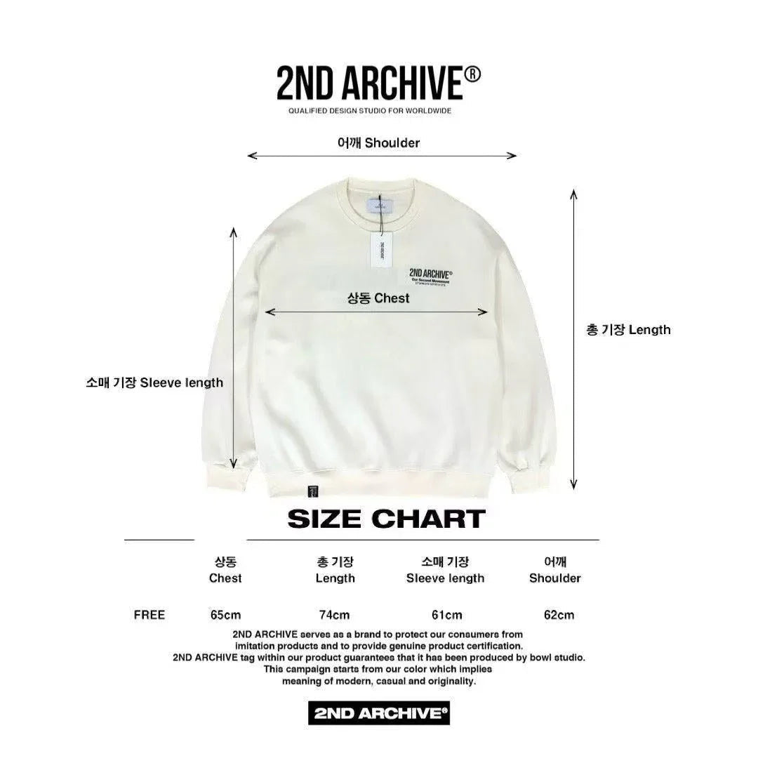 韓國直送🇰🇷 2ND ARCHIVE Logo Embroidered Sweatshirt - HLY &amp; CHOCCICO