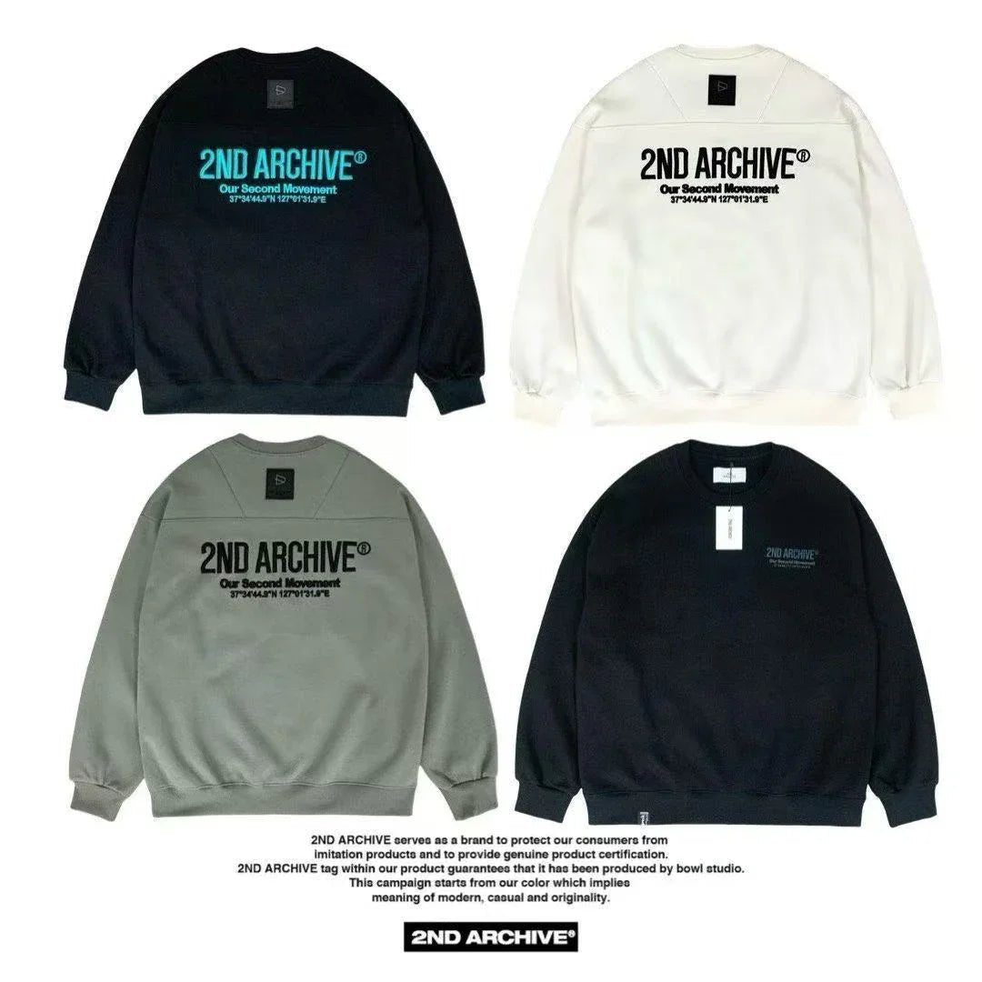 韓國直送🇰🇷 2ND ARCHIVE Logo Embroidered Sweatshirt - HLY &amp; CHOCCICO