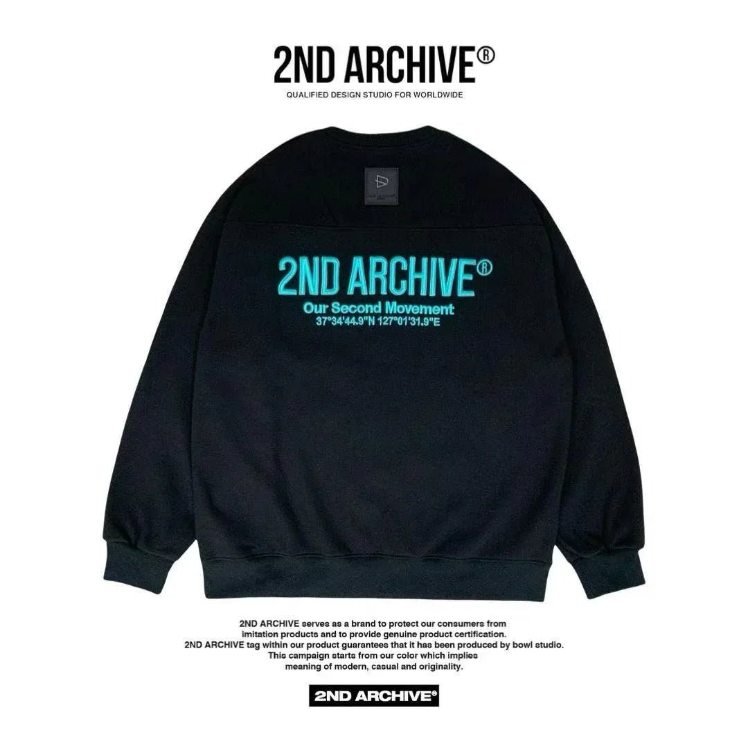 韓國直送🇰🇷 2ND ARCHIVE Logo Embroidered Sweatshirt - HLY &amp; CHOCCICO
