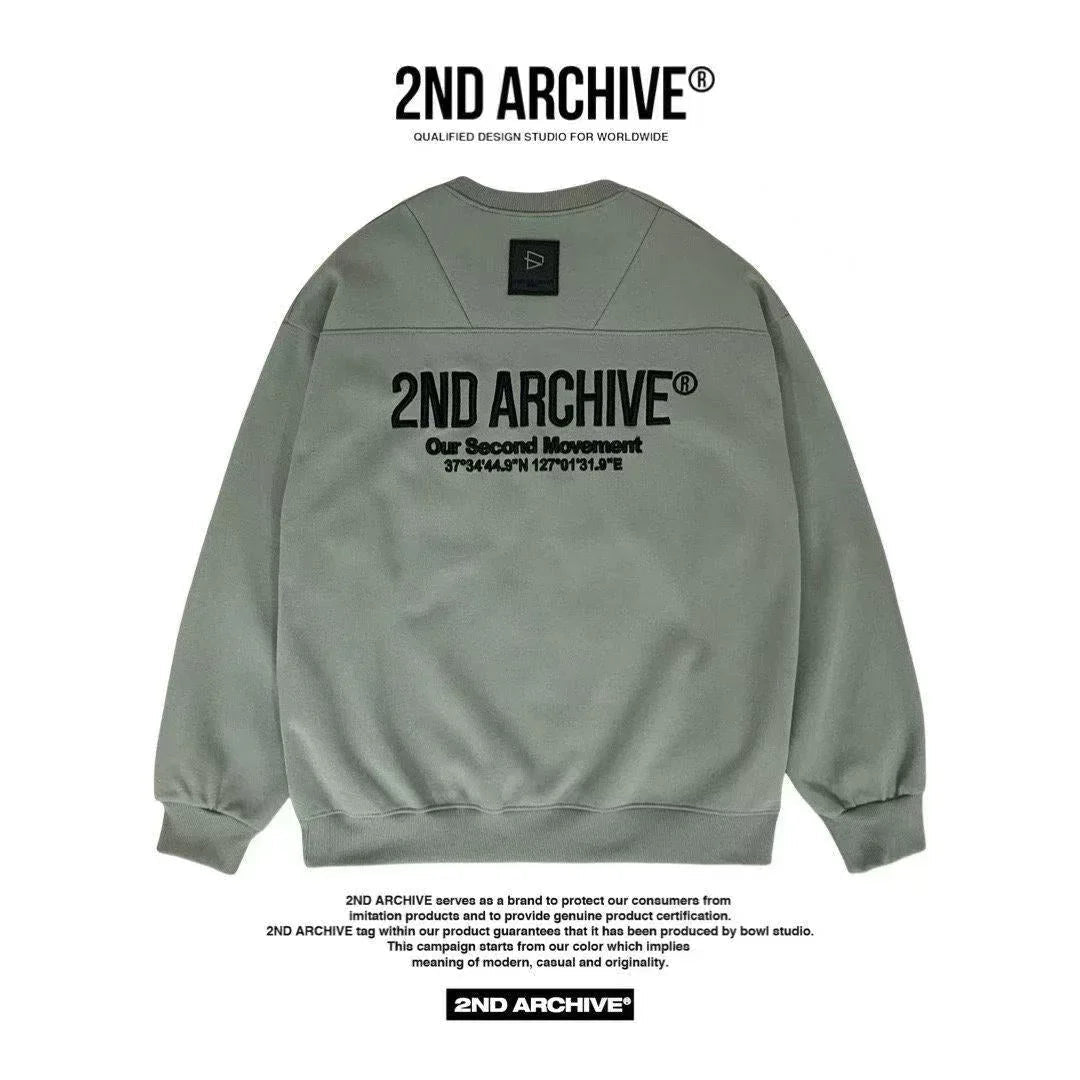 韓國直送🇰🇷 2ND ARCHIVE Logo Embroidered Sweatshirt - HLY &amp; CHOCCICO