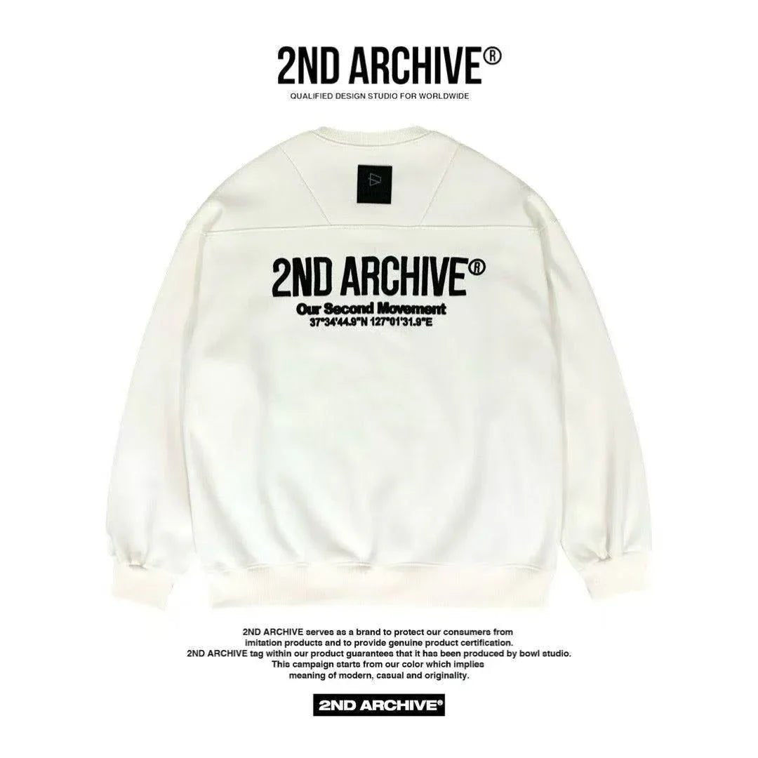 韓國直送🇰🇷 2ND ARCHIVE Logo Embroidered Sweatshirt - HLY &amp; CHOCCICO