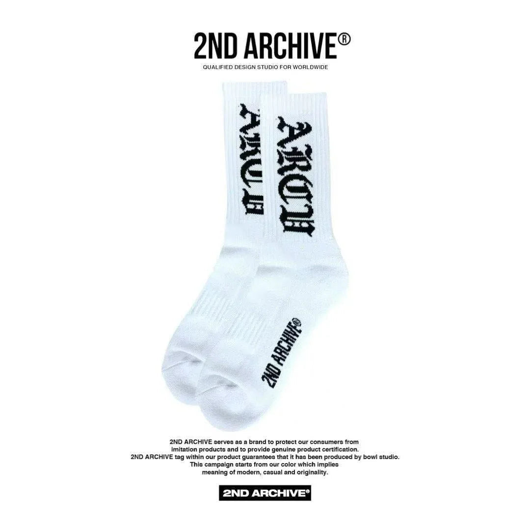 韓國直送🇰🇷 2ND ARCHIVE Logo Socks （一套2款） - HLY &amp; CHOCCICO