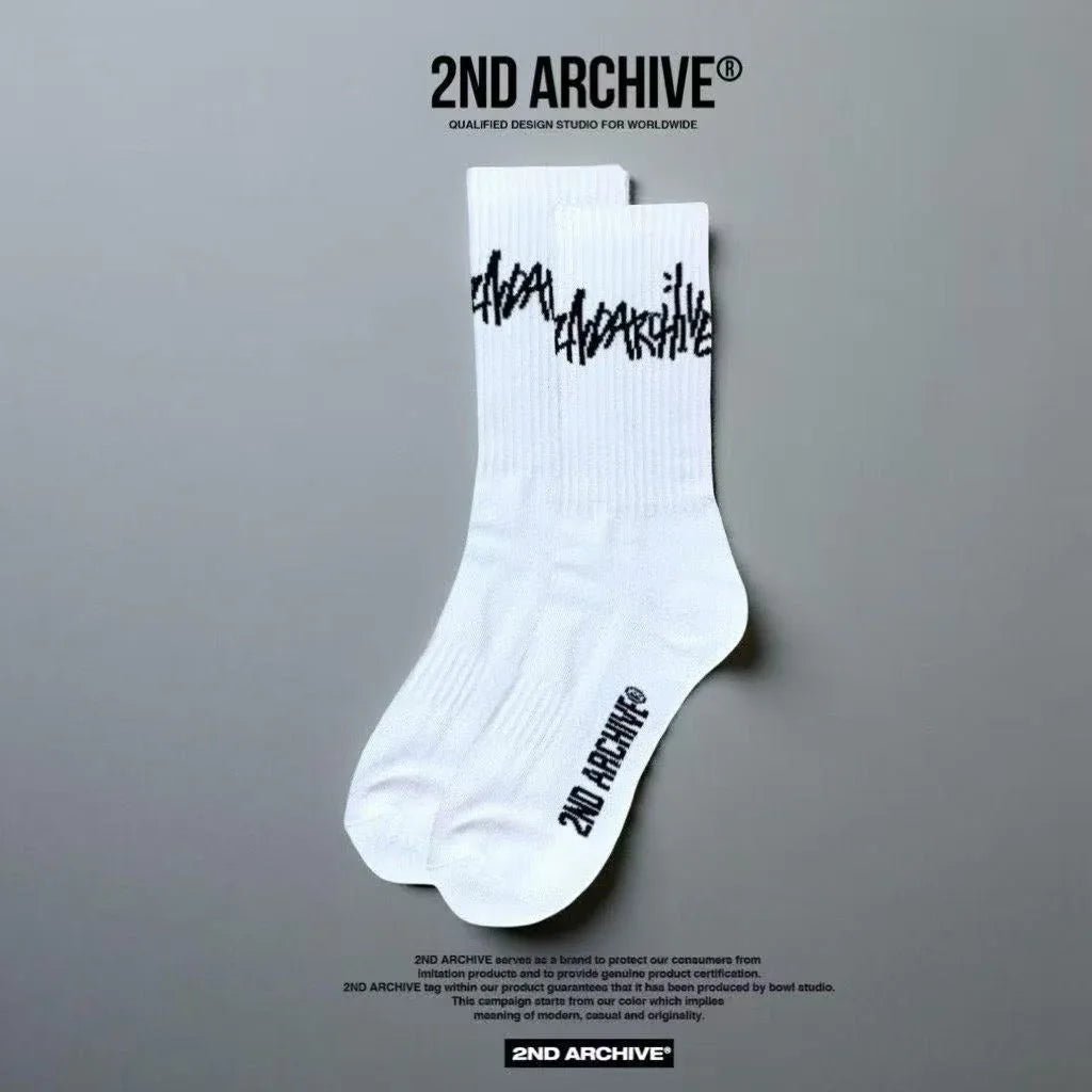 韓國直送🇰🇷 2ND ARCHIVE Logo Socks （一套2款） - HLY &amp; CHOCCICO