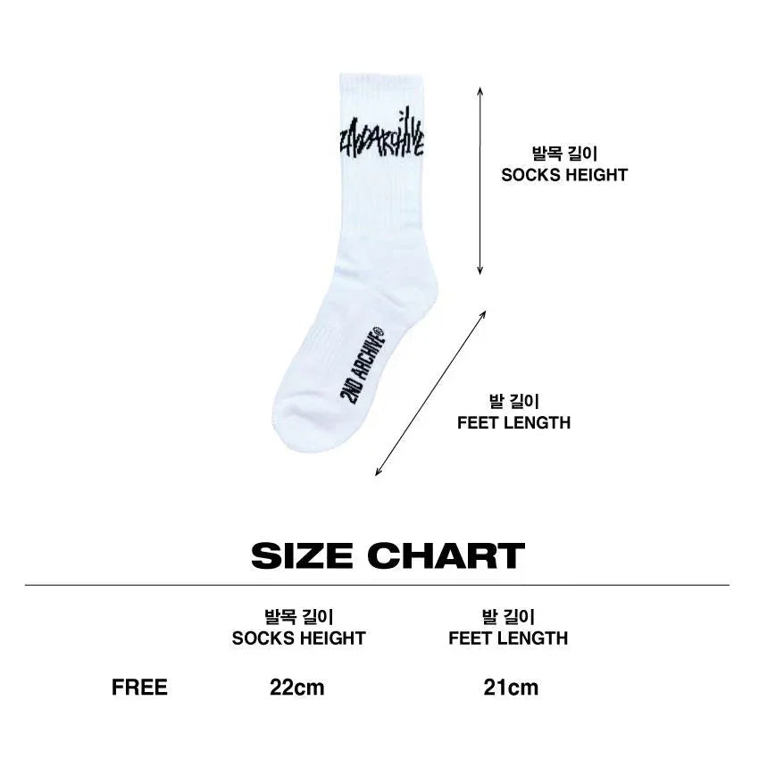韓國直送🇰🇷 2ND ARCHIVE Logo Socks （一套2款） - HLY &amp; CHOCCICO