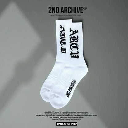 韓國直送🇰🇷 2ND ARCHIVE Logo Socks （一套2款） - HLY &amp; CHOCCICO