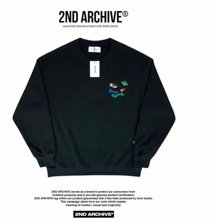 韓國直送🇰🇷 2ND ARCHIVE Odyssey Space Penjuin Sweatshirt - 4 Color - HLY &amp; CHOCCICO