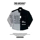 韓國直送🇰🇷 2ND ARCHIVE Overfit Lettering half and half color combination Shirt HLY & CHOCCICO