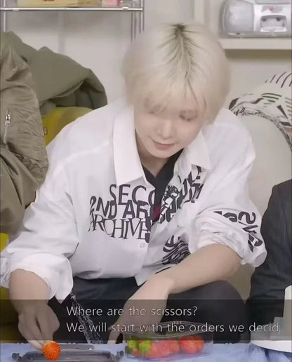 韓國直送2nd ARCHIVE Overlap Lettering Shirt - HLY &amp; CHOCCICO